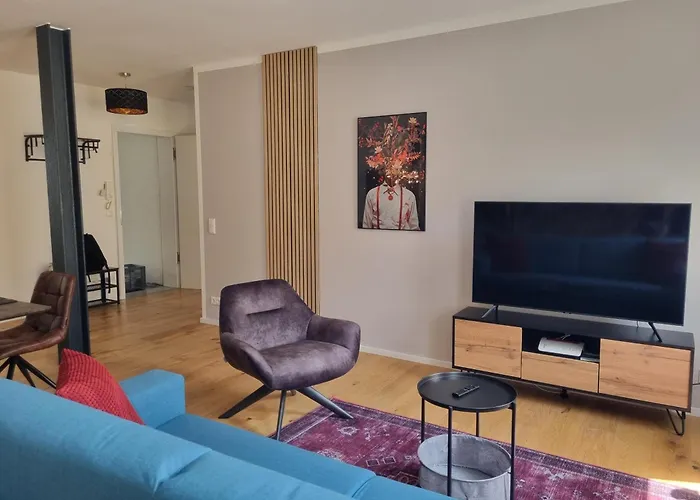 Apartament Maremar - Style-loft Am Ferberturm - 2 Schlafzimmer - Luxus Boxspringbett - Arbeitsplaetze - Highspeed Wlan Gera